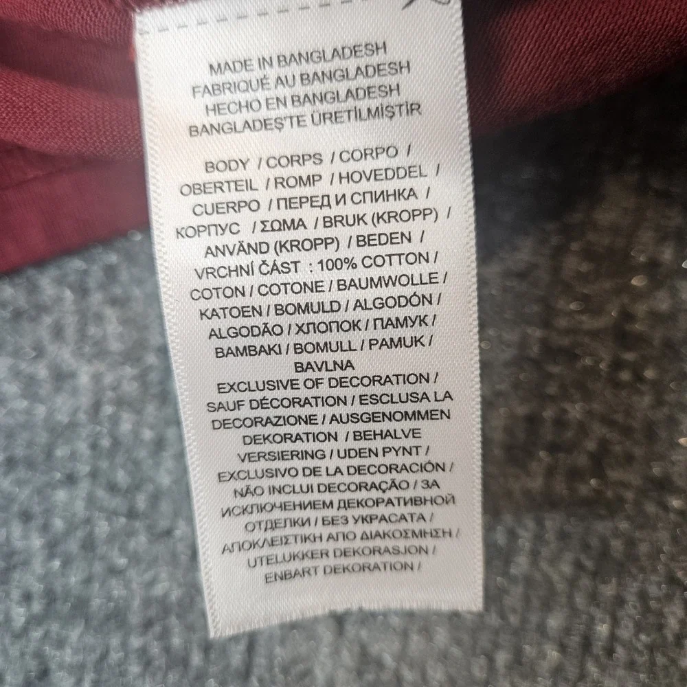 Polo Ralph Lauren Boys Longsleeve Tshirt Crew Neck Dark Red Size‎ Medium 10-12